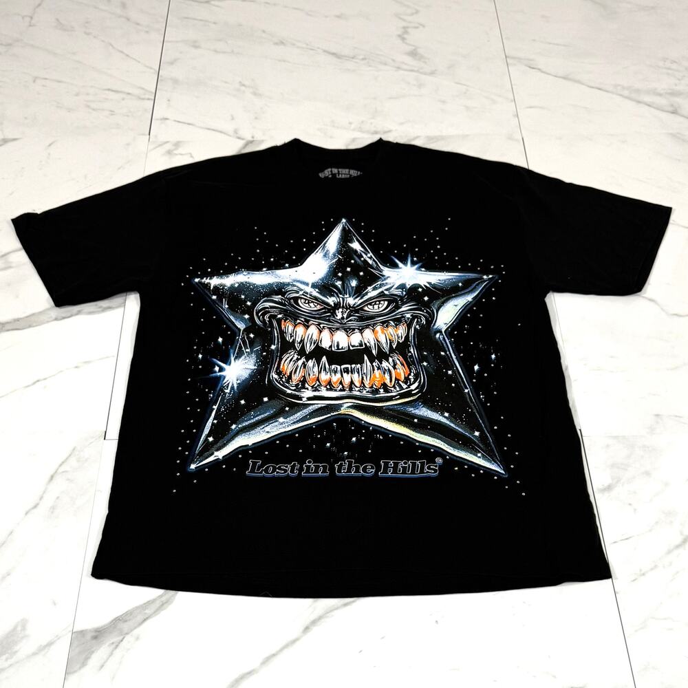 Rhinestone Lost Hills T-Shirt 'Star' - MEDIUM